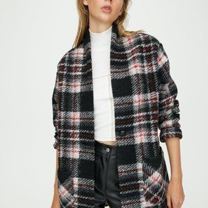 Wilfred Aritzia Wilfred Free Off-Duty Neelam Jacket Plaid cocoon jacket Sz/ S